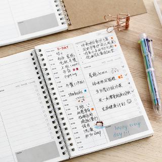 2021 Notebooks Agendas Planner Diary Weekly Spiral Organizer Libretas A5 Note Books Monthly Kraft Paper Schedule Filofax