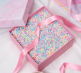 10g Colorful Foam Ball Gift Box Filling Decoration DIY Macaron Color Bubble Ball Gift Box Surprise