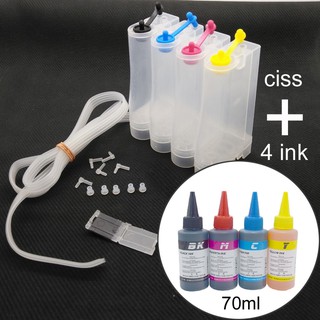 4 Color CISS Kit Empty With Accessories Ink Tank For Canon