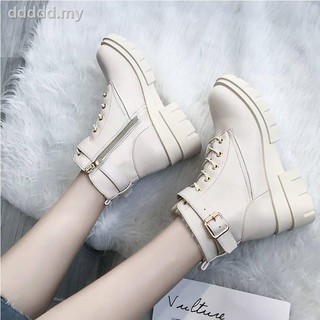 Women Winter Warm Ankle Boots Increased Thick Bottom Martin Female British Style New Korean Wedges