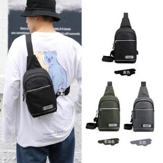 Men's handsome crossbody bag safety reflective stripe shoulder bag casual bag