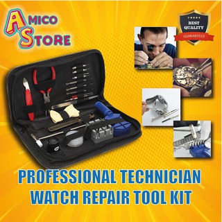 AMIGO 19pcs Professional Technician Watch Repair Fix Tool Kit