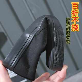 ▬▨In the fall of men's shoes breathable canvas big yards low work for all black a pedal lazy old Beijing cloth women's