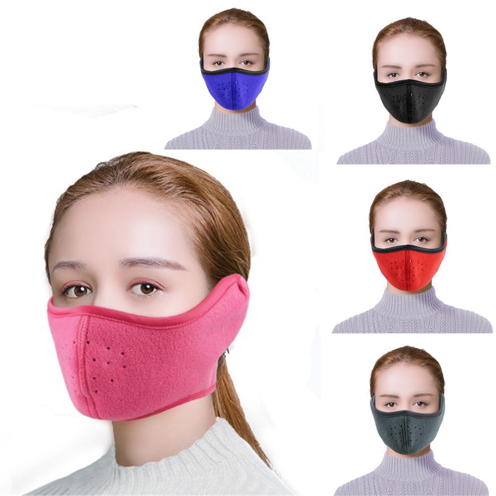 Winter Outdoor Sport Cycling Windproof Breathable 2 in 1 Face Mask Ear Earmuffs