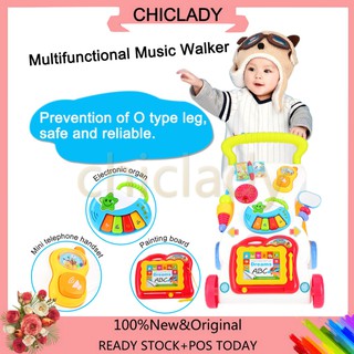 🌸Chiclady🌸MULTIFUNCTION TODDLER BABY WALKER SIT-TO-STAND WITH MUSIC