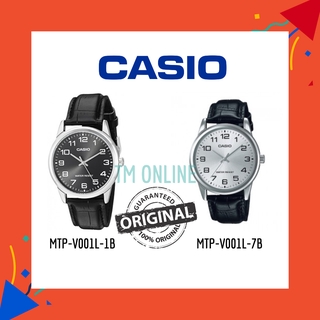 Casio MTP-V001L Simple Men's Analogue Leather Strap Watch with Box