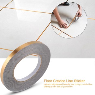 PVC 50M x 1CM Foil Room Floor Crevice Line Sticker Self-Adhesive Ground Corner Tile Decor