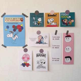 Cute cartoon Snoopy card Snoopy material STICKER WALL student study decoration card