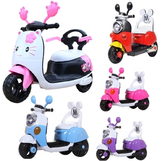 Children Electric Mouse Scooter with Back Rest and Rechargeable Battery