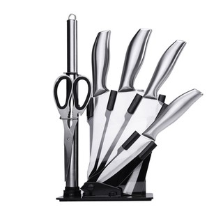 Divine Cuisine Stainless Steel Knife Set with Holder (7 Pcs)