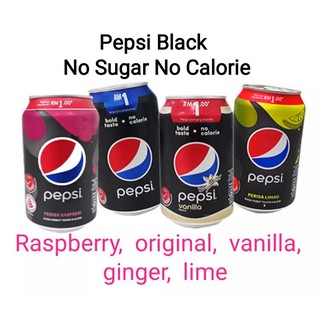 Pepsi Black No Sugar No Calorie 325ml x 24 cans *New flavour added*