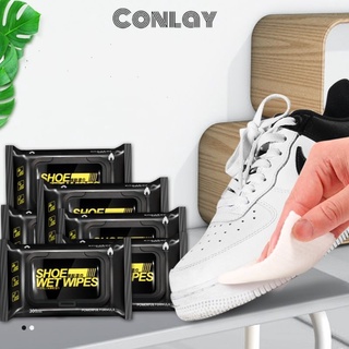 【READY STOCK】Sneaker / Shoe Quick Wipes Cleaning Polish Wipes 30Pcs Pencuci Kasut 擦鞋纸巾 (1)