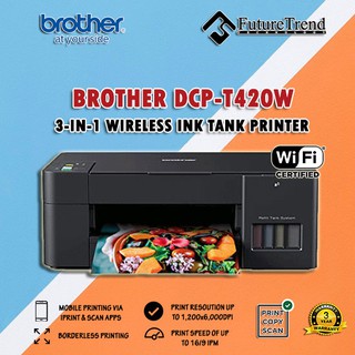 Brother DCP-T420W 3-IN-1 (Print,Scan,Copy) Wireless And Mobile Printing Refill Tank Printer