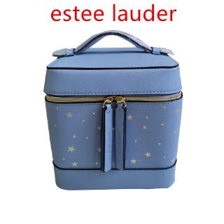 Es-tee Lau-der Blue Constellation Cosmetic Bag with Mirror and Drawstring Bag