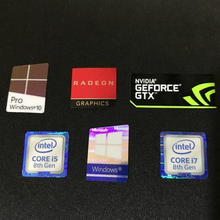 [Ready Stock] 8th Gen i7 Nvidia Intel i5 Radeon Windows 10 Pro Sony Computer Laptop PC Sticker