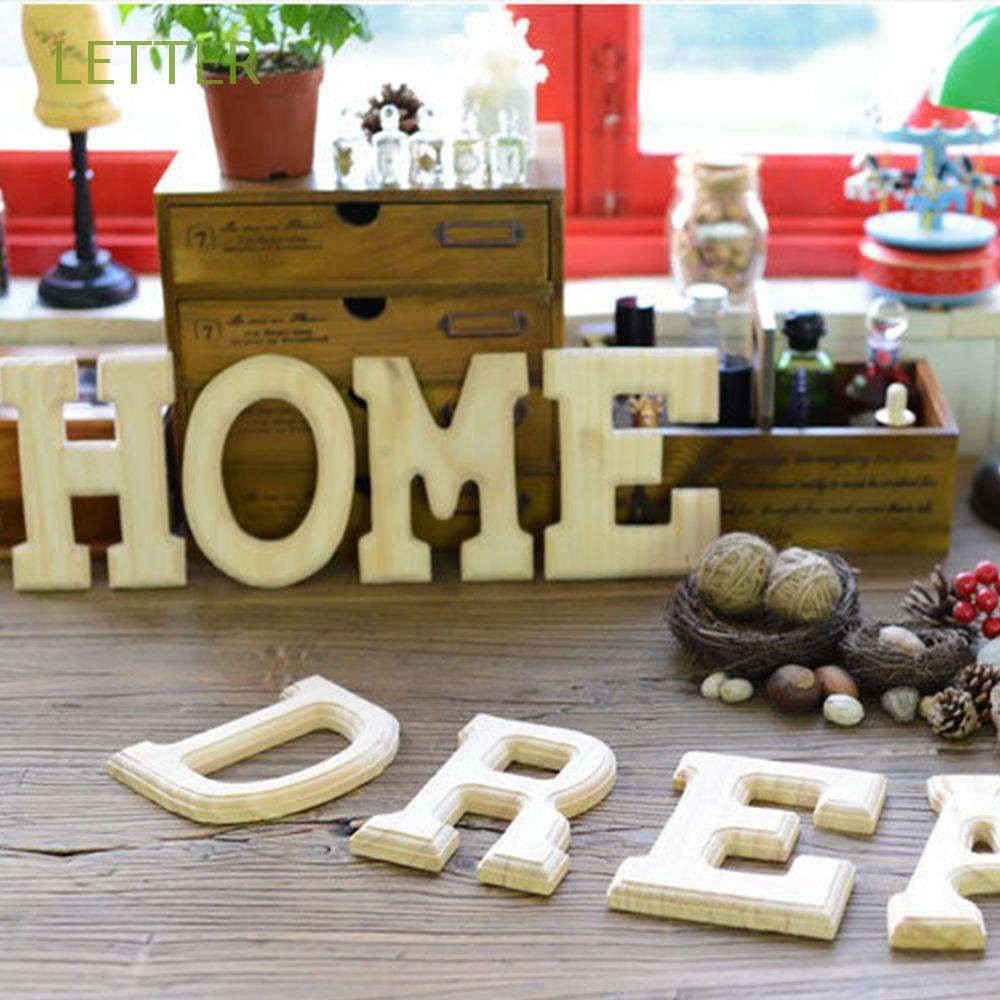 15CM Home Decor Coffee Store Wedding Party 0-9 Number Wooden Letters Alphabet