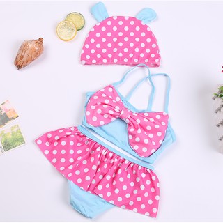 Ready stock Baby/kid 3 pieces Swimming Suit With Hat For 7-12kg