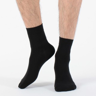 [5Pairs] large size men's socks cotton XL in the tube 44/45/46/47/48 socks men's pure black white four socks thick