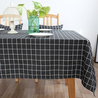 Nordic Simple Black And White Plaid Cotton Tablecloth Table Coffee Cloth