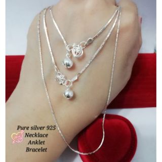 Silver 925 Women Necklace/Anklet/Bracelet (rantai,g.kaki,g.tangan)