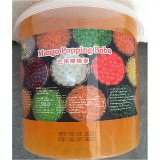 Mango Coating Boba/ Mango Popping Ball -3.4kg 100%
