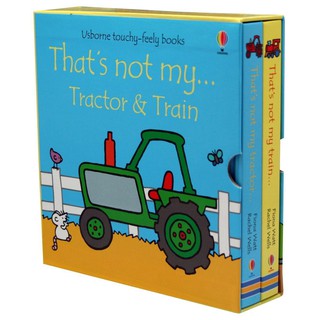 Baby Touchy-Feely 2 Board Books Box Set: That's Not My Tractor & Train