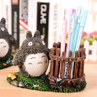 ✅Cartoon My Neighbor Totoro style pen holder creative resin pen holder