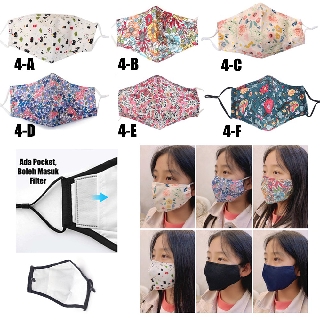 Mouth Face Mask Bunga Topeng Muka Anti Dust Washable Corak Bunga Topeng Muka Kain Malaysia Ready Stock Clear Stock
