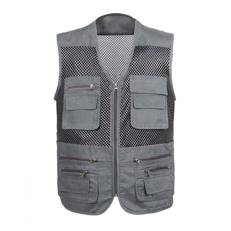 Summer Multi-pocket Breathable Fast Dry Men's Vest Outdoor Leisure Fishing Vest