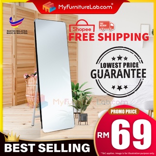 【READY STOCK,DELIVER 10/5/22】𝐌𝐘𝐅𝐔𝐑𝐍𝐈𝐓𝐔𝐑𝐄𝐋𝐀𝐁®: Standing Long Mirror Stand Cermin Panjang Mirror Ikea Home Furniture
