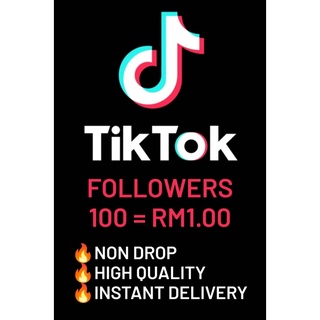 Tiktok Followers ( Non Drop , SLOW ) 1 unit = 100 Followers