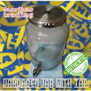Balang air besar | Clear glass jar with lid & water tap, 5000ml.