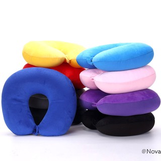 U Shaped Travel Pillow Particles Neck Pillows Soft Cushion