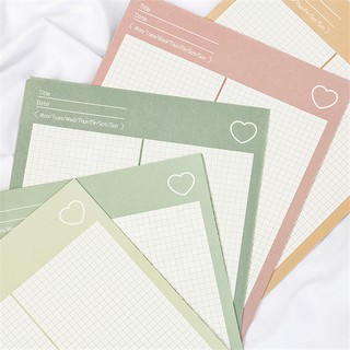 B5 Note Paper Creative Solid Color Grid Cute Student Journal Material Paper 5 Colors Set