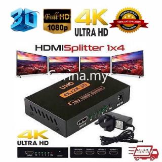 🔥Ready stock🔥1080P 3D Ultra HD 4Kx2K 2 Port & 4 Port HDMI Splitter Repeater HDMI Switch Selector Switcher Splitter Hub Remote Control