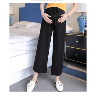Maternity Pants Wide-Leg Trousers Loose Support Abdomen