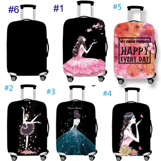 Thick Dust-Proof Elastic Travel Luggage Cover Funny Suitcase Protector 18"-32"
