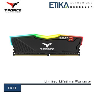 Team T-Force Delta RGB DDR4 3200MHz Gaming Memory Desktop RAM - Black (8GB/ 16GB)