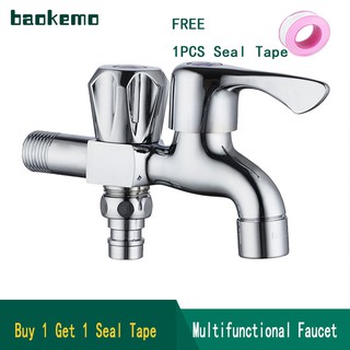 Kitchen & Bathroom Copper Faucet Wall Two Way Water Tap浴室多功能双龙头