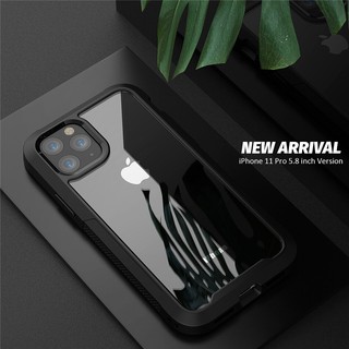 [Ready Stock KL] iPhone 11 or Pro or Pro Max PC+TPU Dual layer Military Shock Absorption 360 Transparent Rubber Case