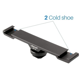 Ulanzi PT-2S Vlog Mount Metal Cold Shoe Plate Universal Hot Shoe Mount Extension Bar New Version from PT-2