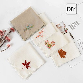 Diy Handkerchief Hand Embroidery Kit Creative Gift handmade DIY Embroidery Set Frame Beginner crossstitch Needlework Kits Cross