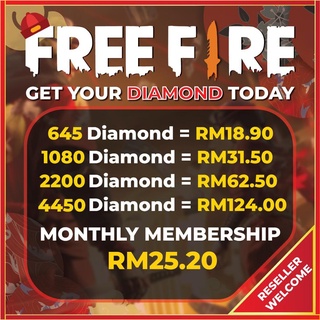 Free Fire Diamond | Instant Topup Diamond Free Fire | 100% Original