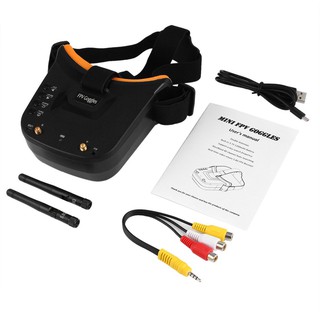 Mini 5.8G 3in 40CH FPV Auto-searching Goggles Headset Receiver with Dual Antenna