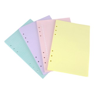 A5 A6 Colorful Notebook Planner Loose Leaf Binder Refill Paper with 6 Holes