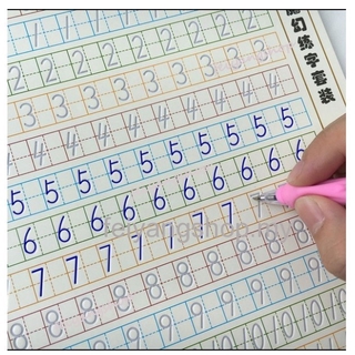 Preschool Children Hand Writing Exercise Book Number English Letter Drawing