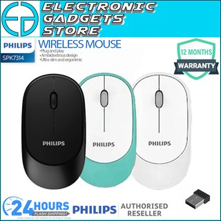 Philips M314 Slim Design Wireless Optical Mouse SPK7314 1200DPI for Laptop PC (READY STOCK)