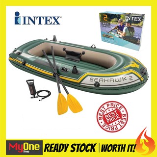 SEAHAWK 2 INTEX 68347 2 Persons Kayak Rescue Fishing Inflatable Raft Rafting Boat