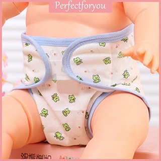 Baby Infants Breathable Soft Cotton Diaper Pants Reusable Cartoon Nappy