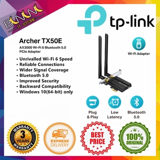 TP-LINK Archer TX50E | ARCHER T4E AX3000 Wi-Fi 6 Bluetooth 5.0 PCIe Adapter